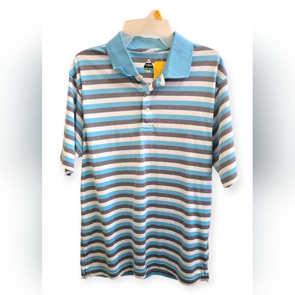 Men's Medium striped golf polo - Picture 1 of 1